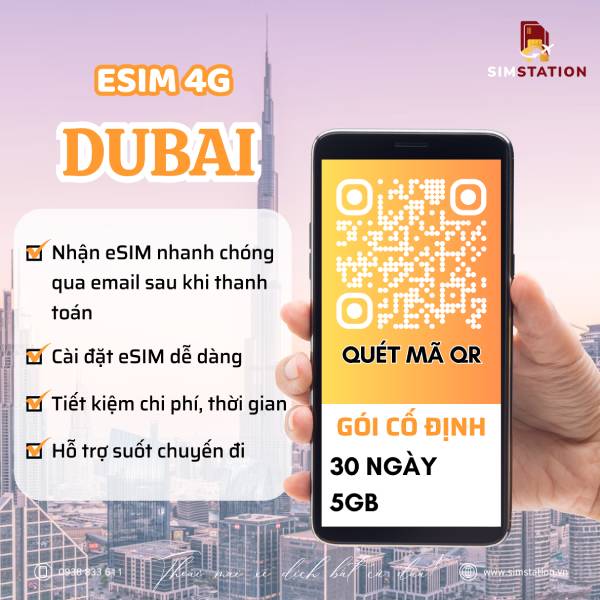 eSIM Dubai JY - Gói Cố Định