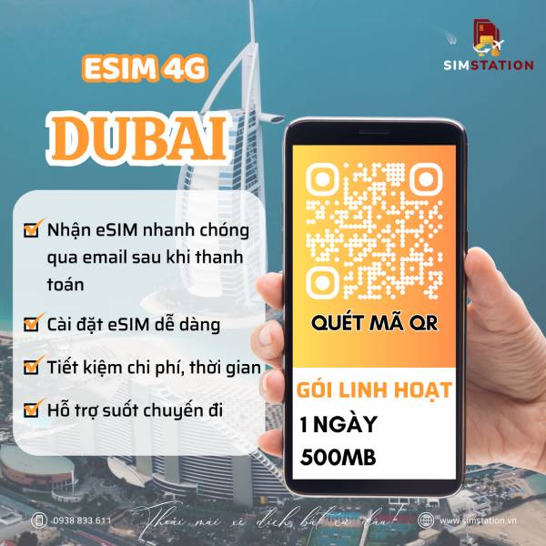 eSIM Dubai JY - Gói Theo Ngày