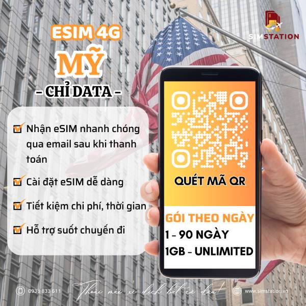 eSIM Mỹ - Gói Theo Ngày