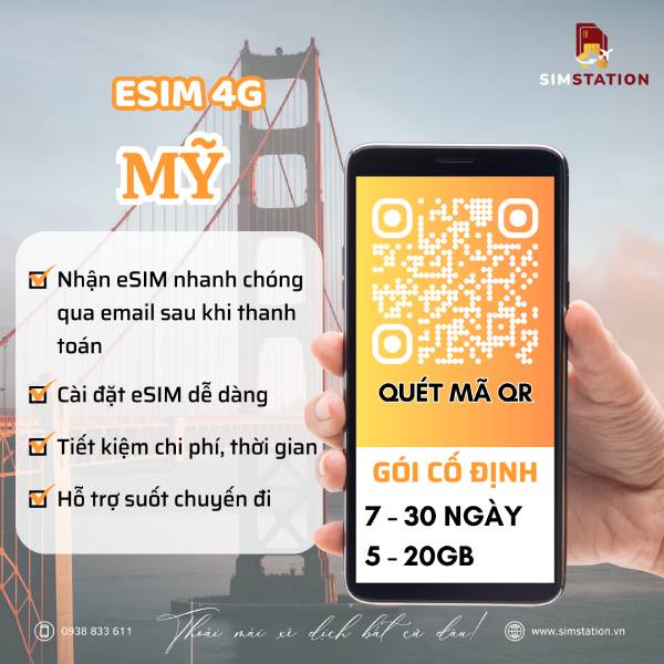 eSIM Mỹ - Gói Cố Định