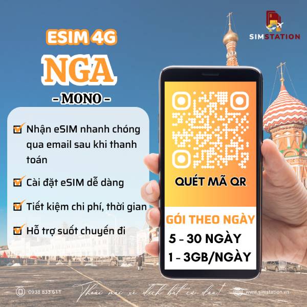 ESIM Nga JY - Gói Theo Ngày