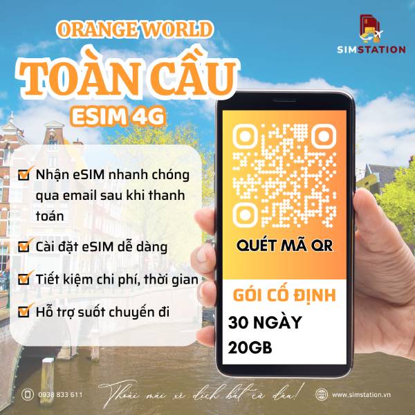 eSIM Toàn Cầu Orange World - Gói Cố Định