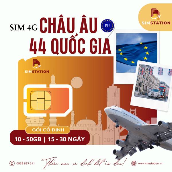 Sim Châu Âu 45 Nước : Kyrgyzstan, Uzbekistan, Kazakhstan - Gói Cố Định