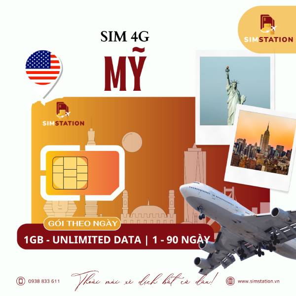 Sim Mỹ (Chỉ có data) - Gói Theo Ngày