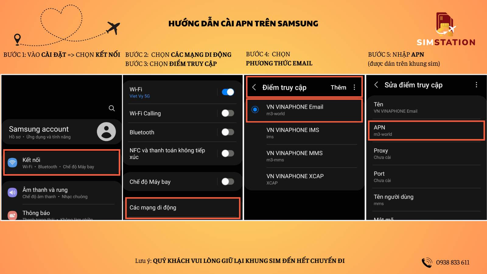 HƯỚNG DẪN CÀI APN TRÊN SAMSUNG